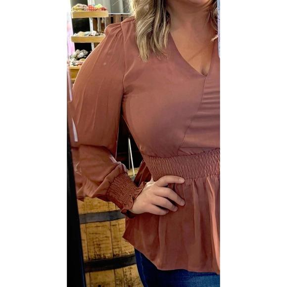 NEW MIKAROSE long sleeve top in dusted clay - Picture 2 of 2